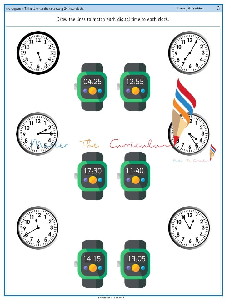 Cover of Tell and write the time from an analogue clock, including using Roman numerals from I to XII, and 12-hour and 24-hour clocks