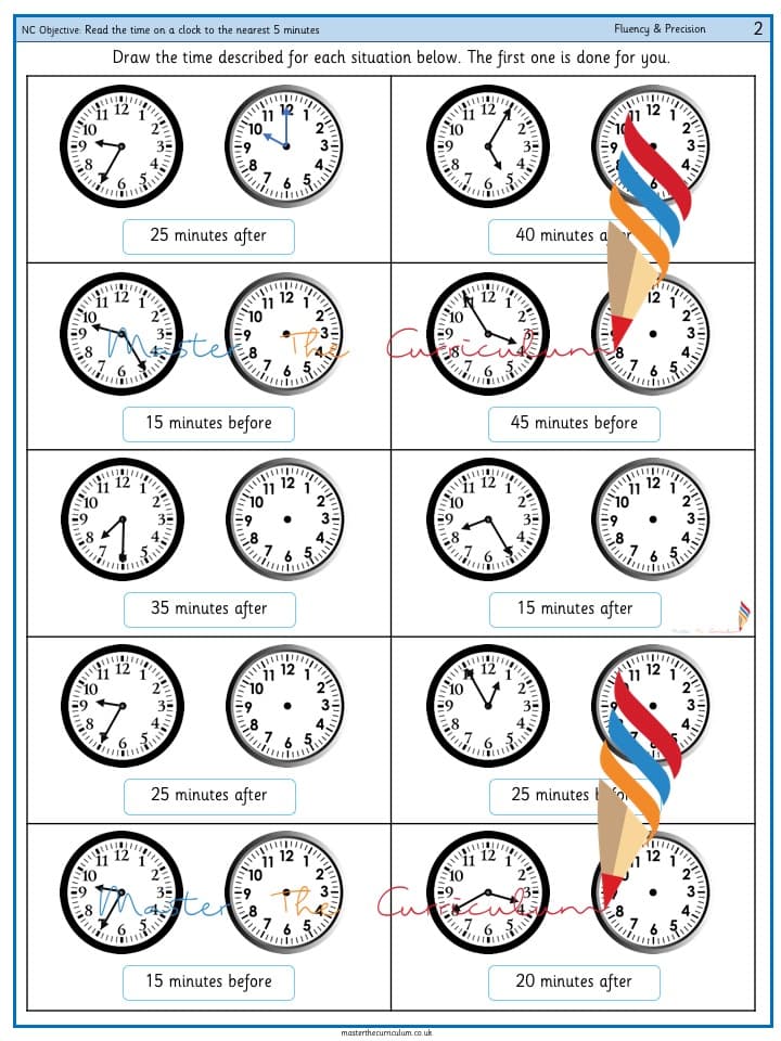 Cover of Read the time on a clock to the nearest 5 minutes