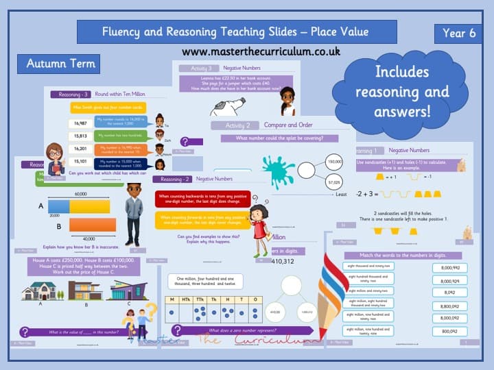 Cover of Year 6 – Editable Place Value Fluency and Reasoning Teaching Slides