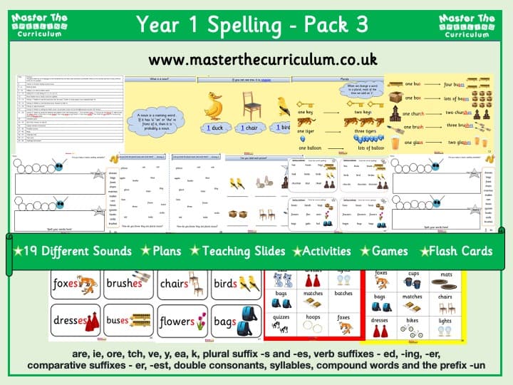 Cover of Year 1 Spelling Pack 3