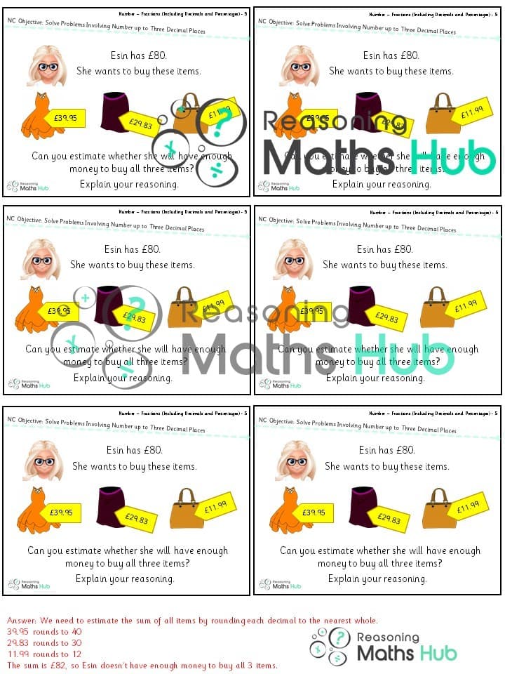 Cover of Solve problems involving number up to three decimal places