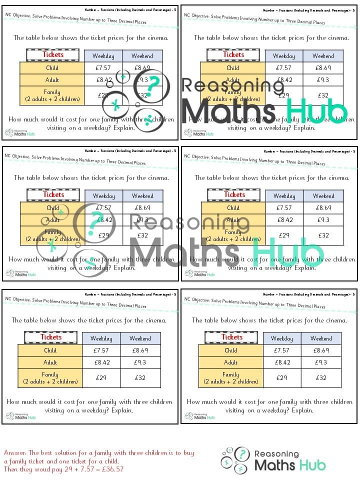 Cover of Solve problems involving number up to three decimal places
