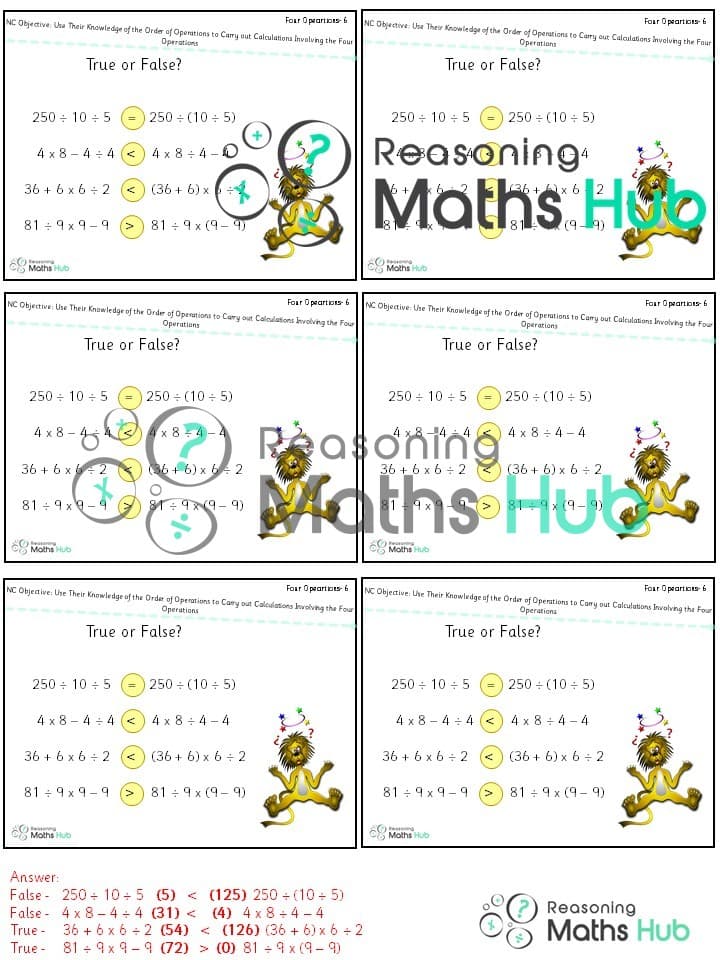 Cover of Use their knowledge of the order of operations to carry out calculations involving the four operations
