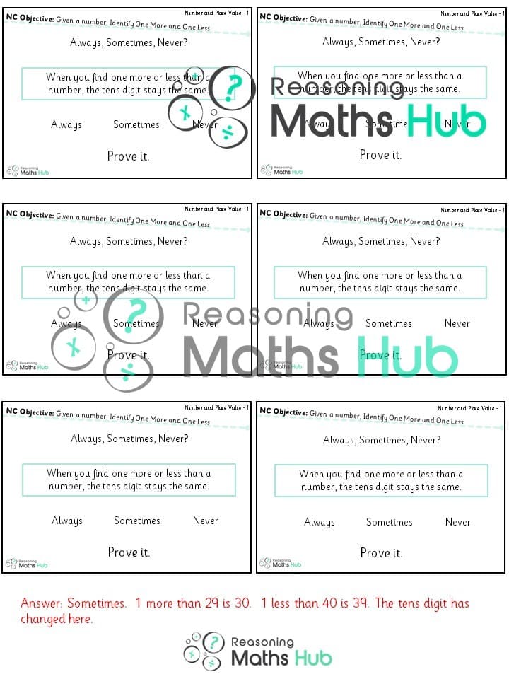 Cover of Place Value Identify One More and One Less