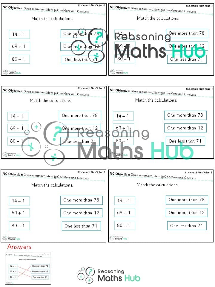 Cover of Place Value Identify One More and One Less