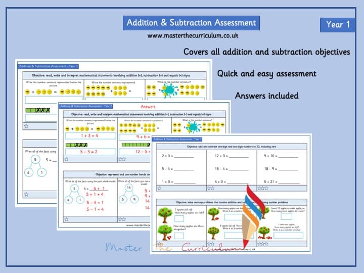 Cover of Year 1- Addition and Subtraction Assessment