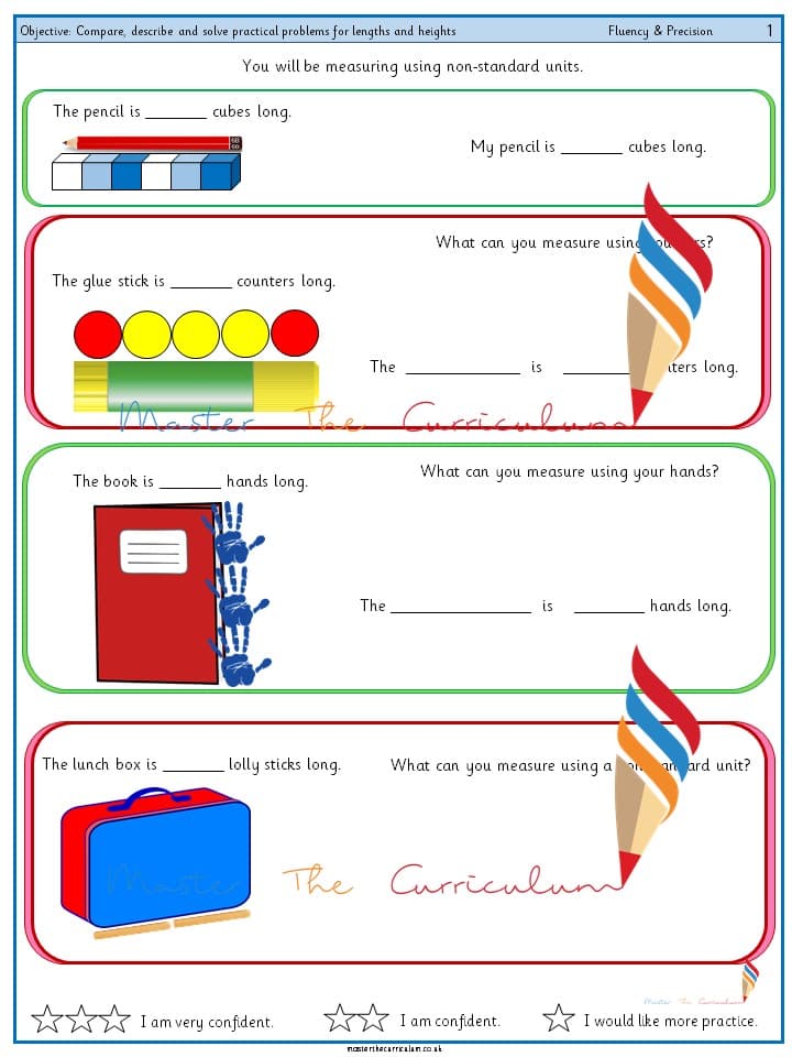 Cover of Year 1 – Compare, describe and solve practical problems for lengths and heights (2)