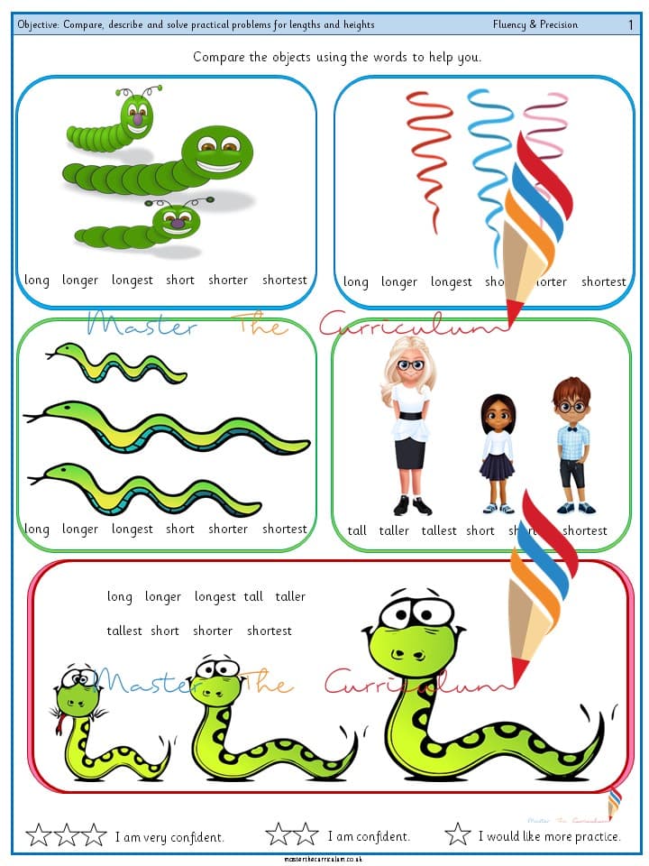 Cover of Year 1 – Compare, describe and solve practical problems for lengths and heights (3)