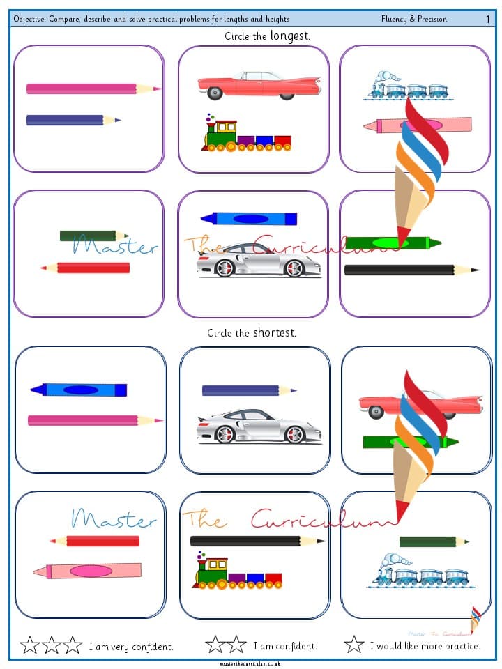 Cover of Year 1 – Compare, describe and solve practical problems for lengths and heights (4)