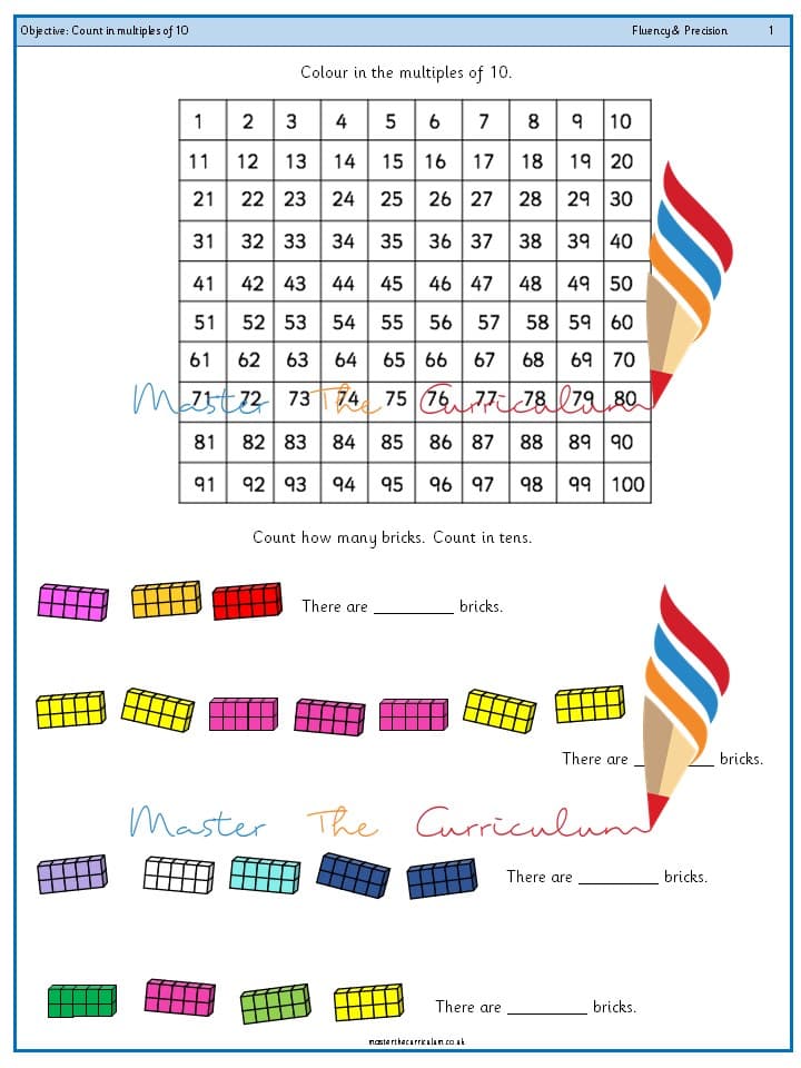 Cover of Year 1- Count in multiples of 10 (3)