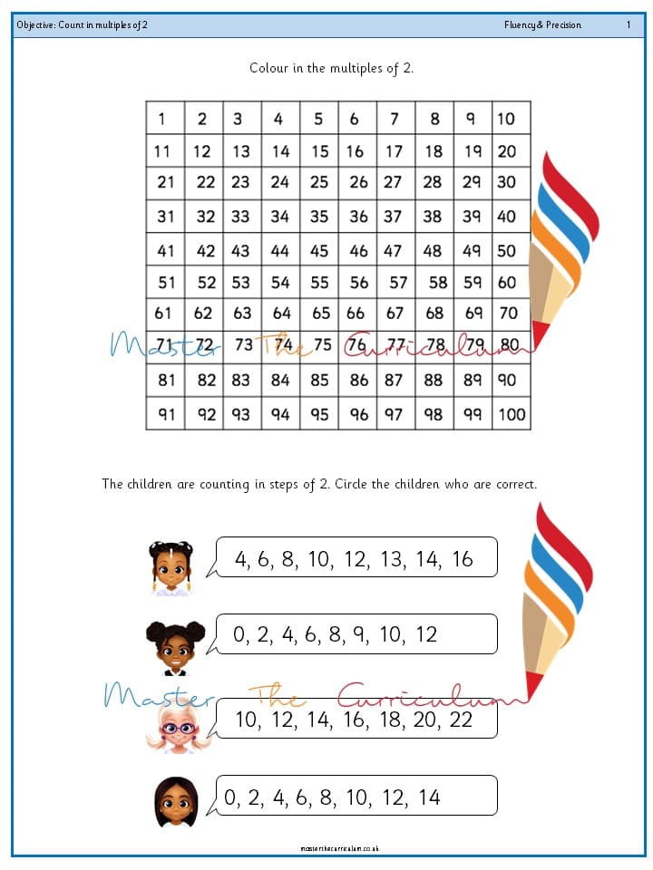 Cover of Year 1 – Count in multiples of 2 (4)