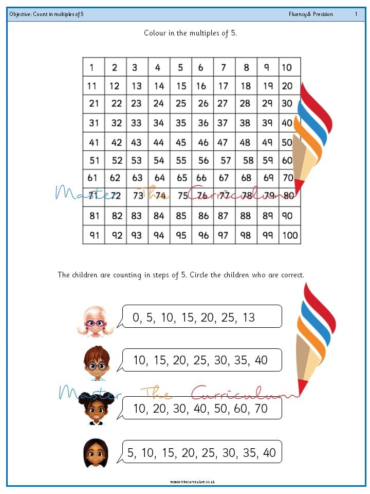 Cover of Year 1 – Count in multiples of 5 (4)