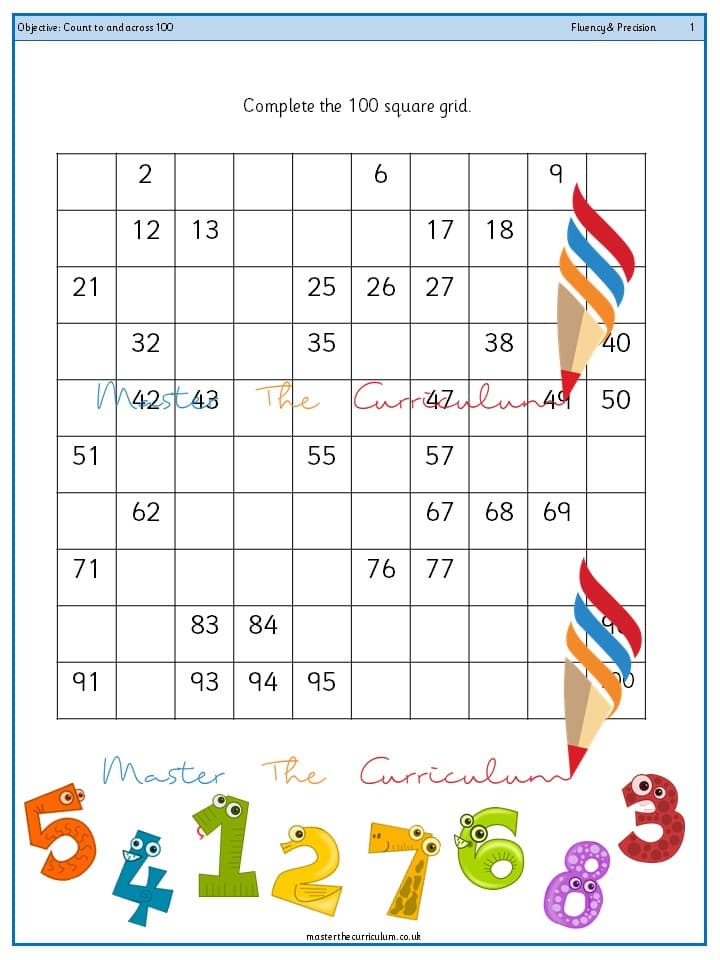 Cover of Year 1 – Count to and across 100 (9)