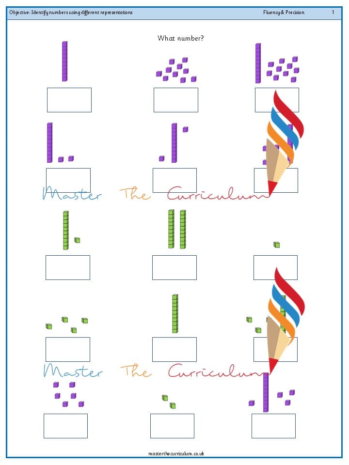 Cover of Year 1 – Identify numbers using different representations (6)