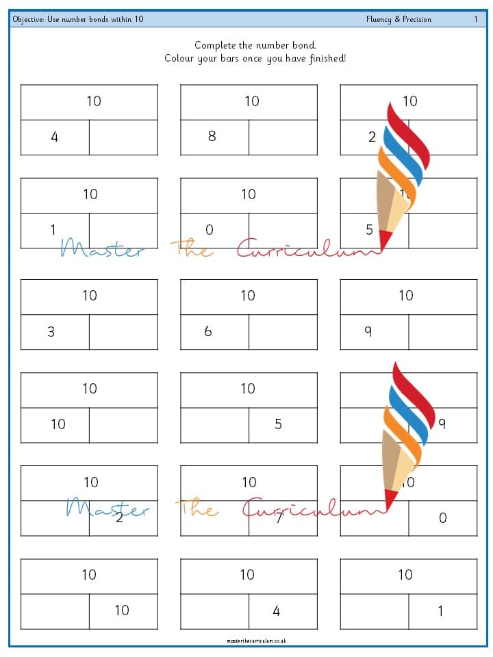 Cover of Year 1 – Use number bonds within 10 (6)