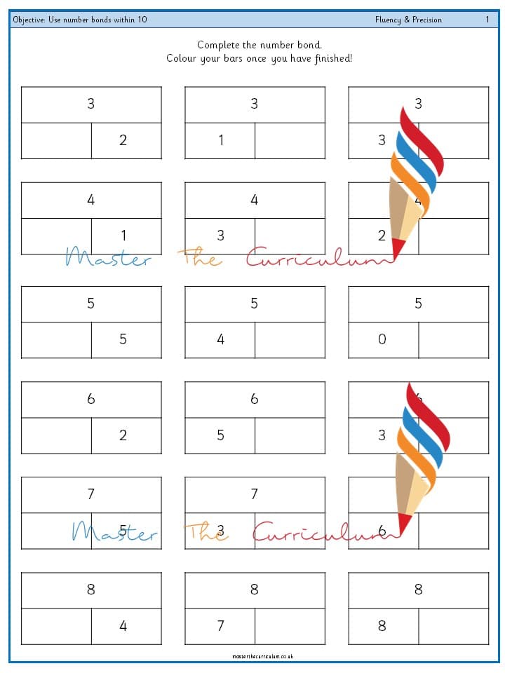 Cover of Year 1 – Use number bonds within 10 (7)