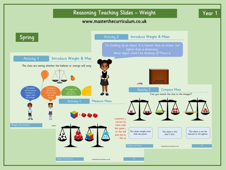 Cover of Year 1- Weight And Mass Reasoning Teaching Slides