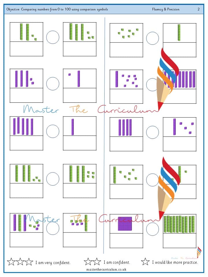 Cover of Year 2 – Comparing numbers from 0 to 100 using comparison symbols (13)