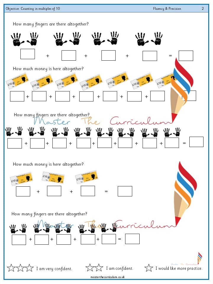 Cover of Year 2 – Counting in multiples of 10 (1)