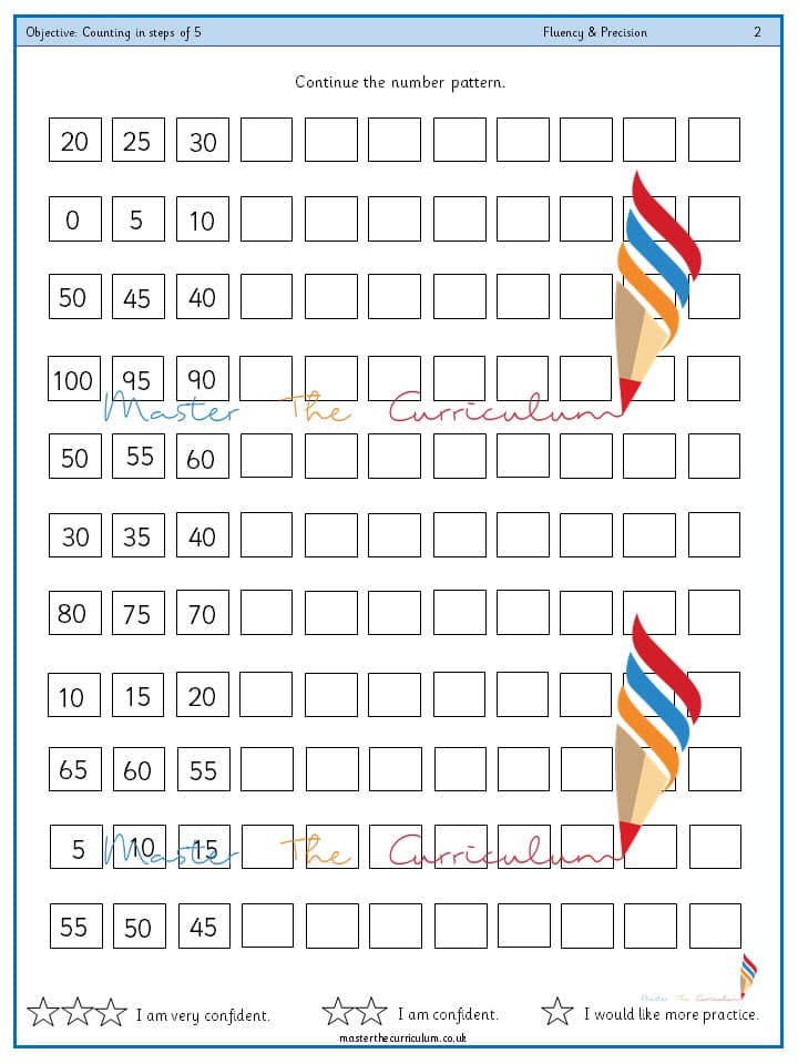 Cover of Year 2 – Counting in steps of 5 (4)