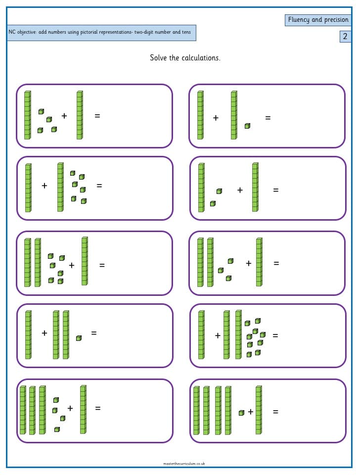 Cover of Year 2 Maths Addition and Subtraction Resources of two-digit number and tens – 2