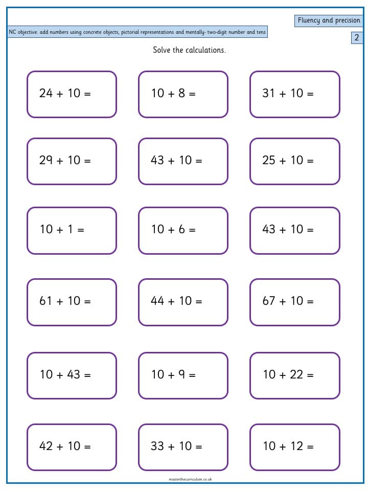 Cover of Year 2 Maths Addition and Subtraction Resources of two-digit number and tens – 3