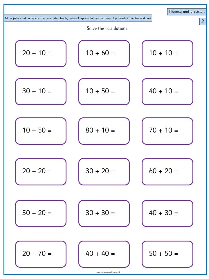 Cover of Year 2 Maths Addition and Subtraction Resources of two-digit number and tens – 4