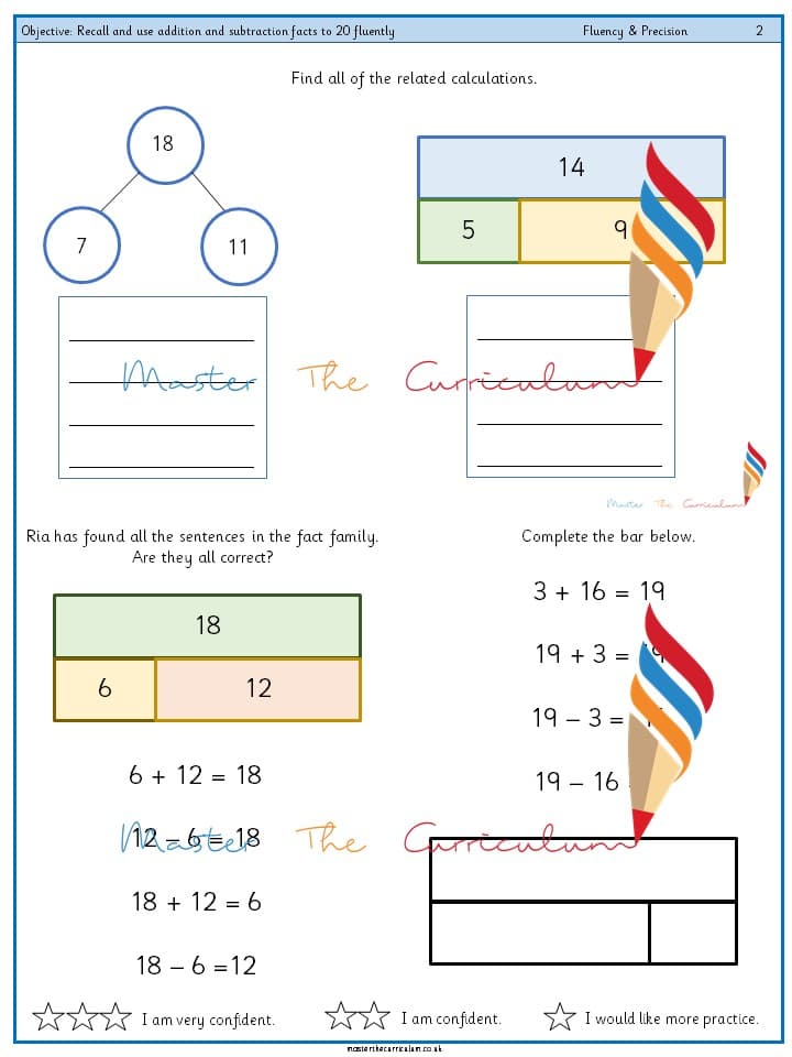Cover of Year 2 – Recall and use addition and subtraction facts to 20 fluently (6)