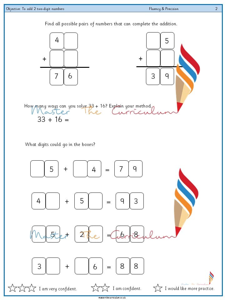 Cover of Year 2 – To add 2 two-digit numbers (8)
