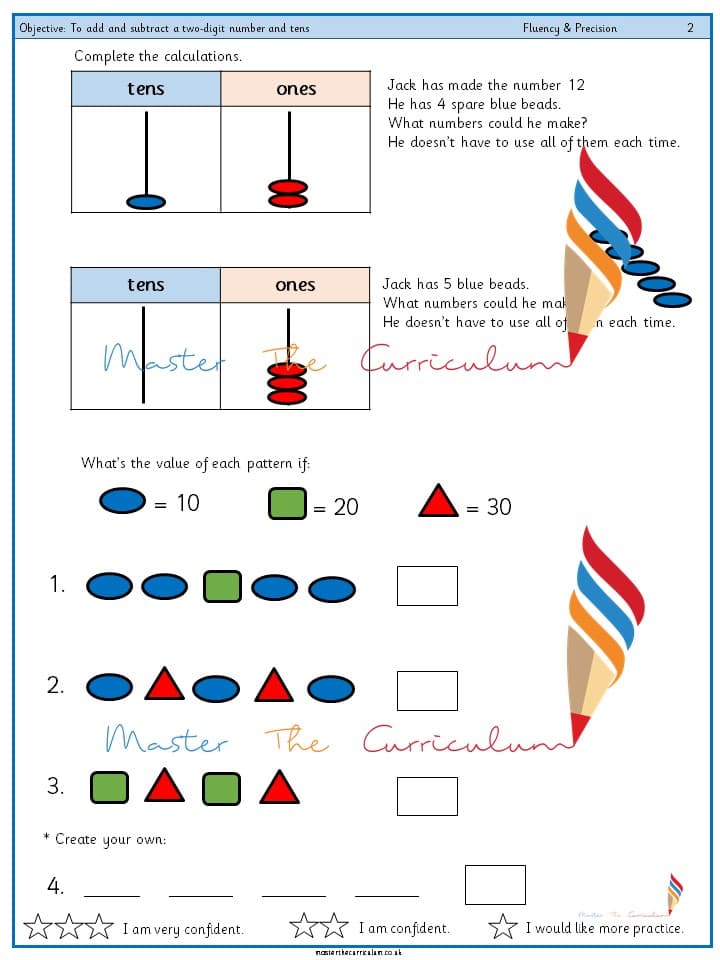 Cover of Year 2 – To add and subtract a two-digit number and tens (1)