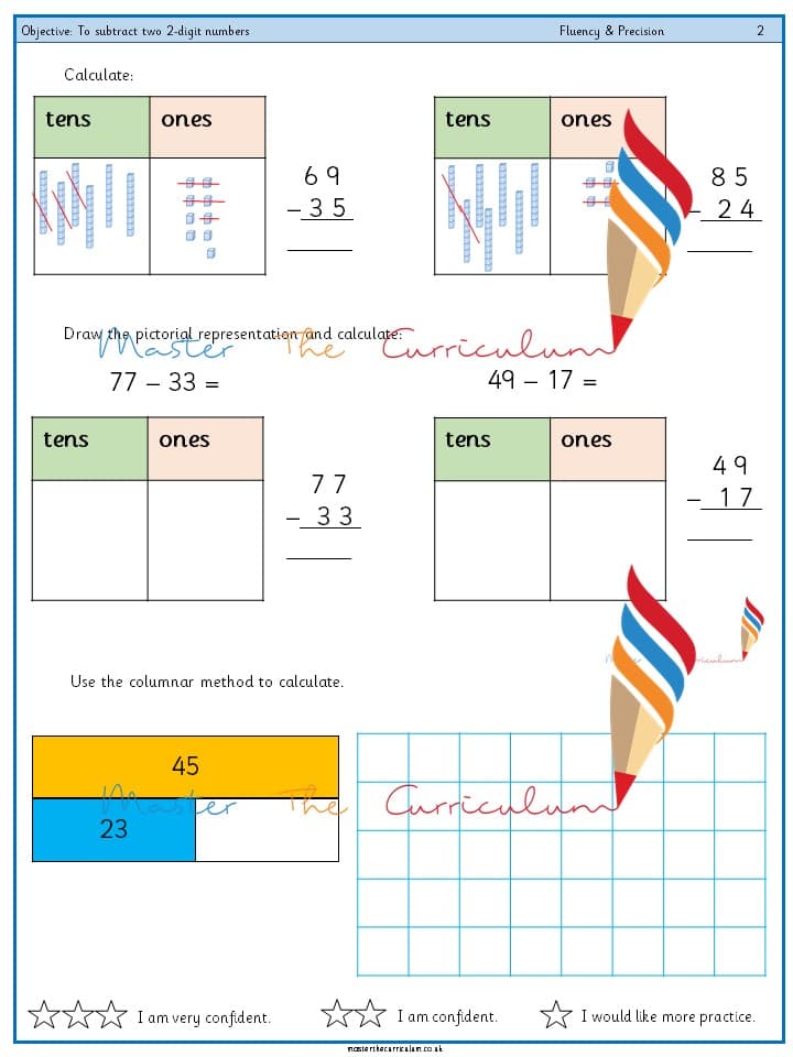 Cover of Year 2 – To subtract two 2-digit numbers (4)