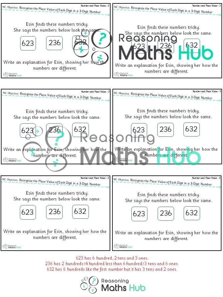 Cover of Reasoning the Place Value in a 3-Digit Number