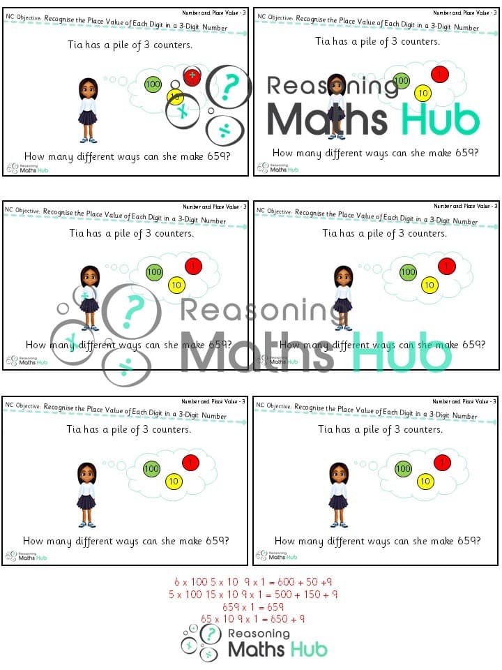 Cover of Reasoning the Place Value in a 3-Digit Number