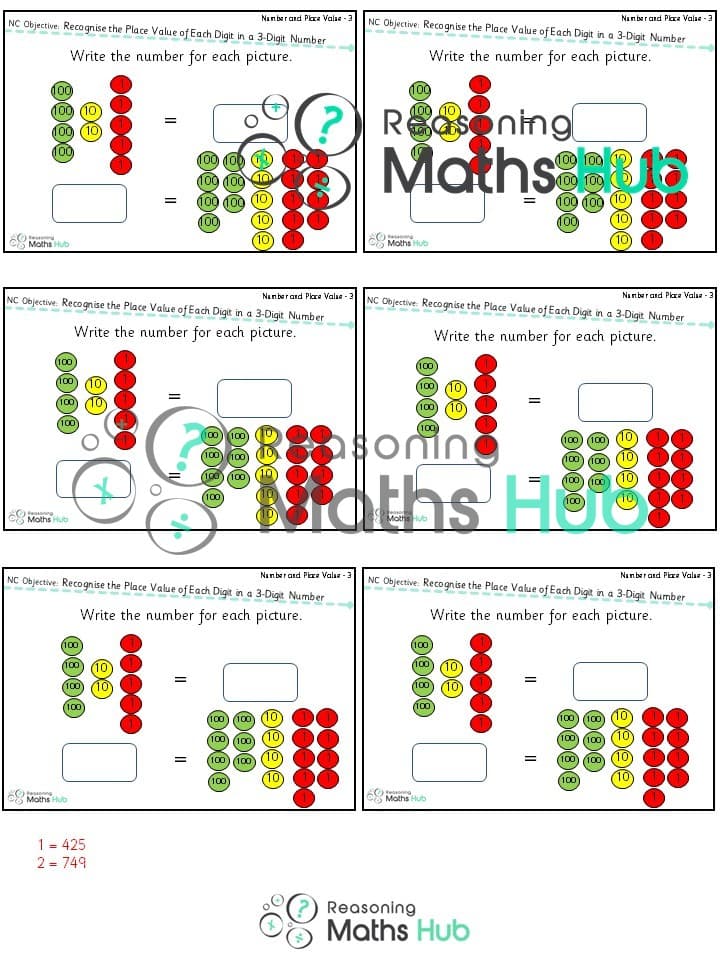 Cover of Reasoning the Place Value in a 3-Digit Number