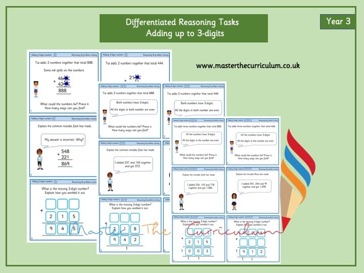 Cover of Year 3- Editable Differentiated Reasoning Tasks