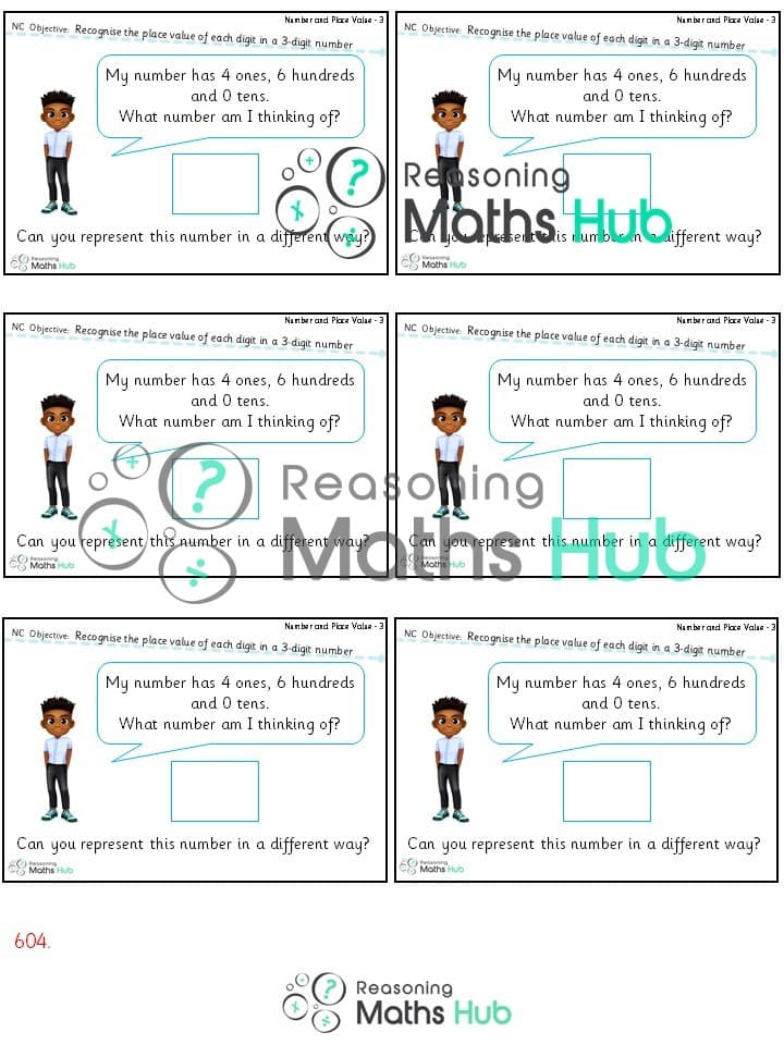 Cover of Recognise the place value of each digit in a three-digit number