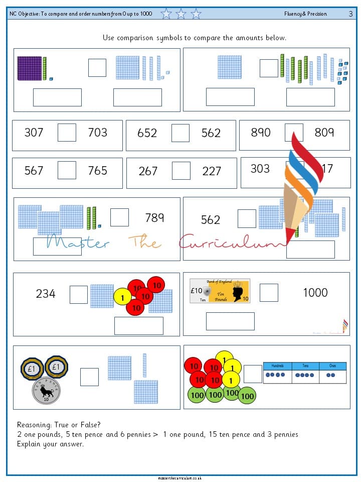 Cover of Year 3 – To compare and order numbers from 0 up to 1000