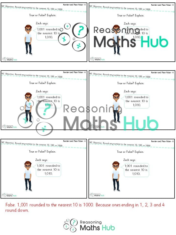 Cover of Round any number to the nearest 10, 100 or 1000