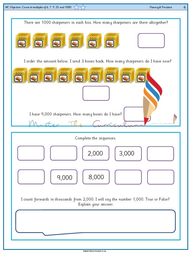 Cover of Year 4 – Count in multiples of 6, 7, 9, 25 and 1000