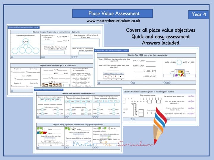 Cover of Year 4 Place Value Assessment