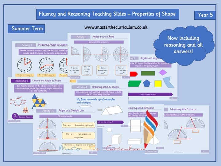 Cover of Year 5 – Geometry- Angles Teaching Slides