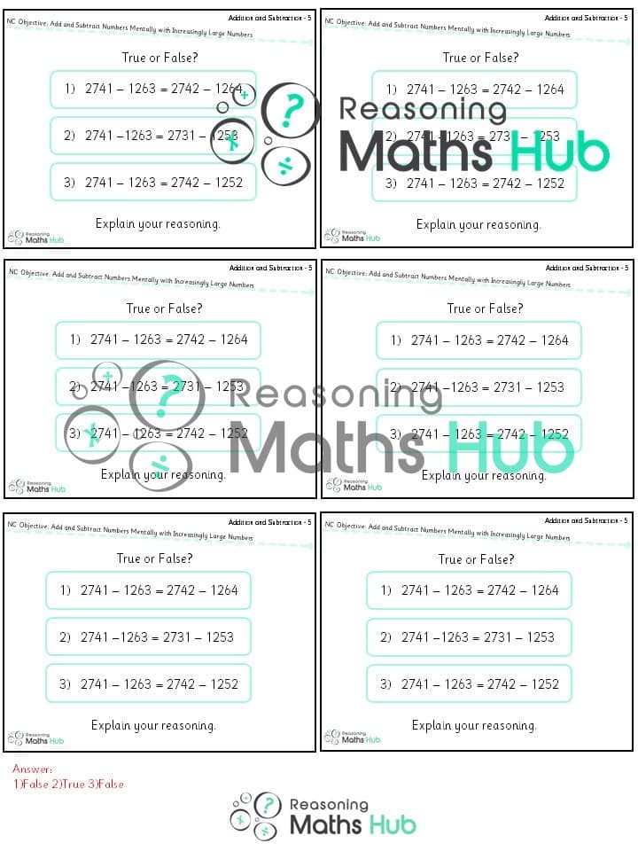 Cover of Add and Subtract Numbers Mentally with Increasingly Large Numbers
