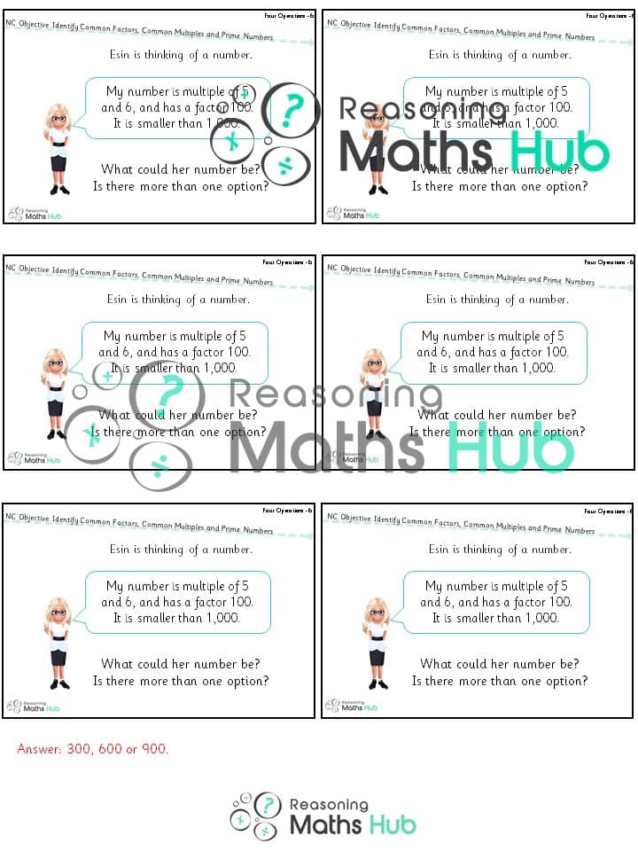 Cover of Identify Common Factors, Common Multiples and Prime Numbers
