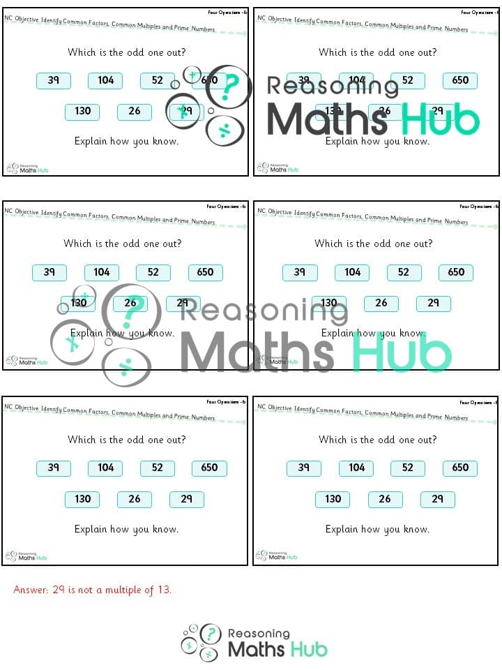 Cover of Identify Common Factors, Common Multiples and Prime Numbers