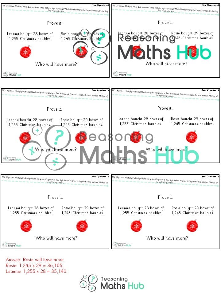 Cover of Multiply Multi-Digit Numbers up to 4 Digits by a Two-Digit Whole Number Using the Formal Written Method of Long Multiplication