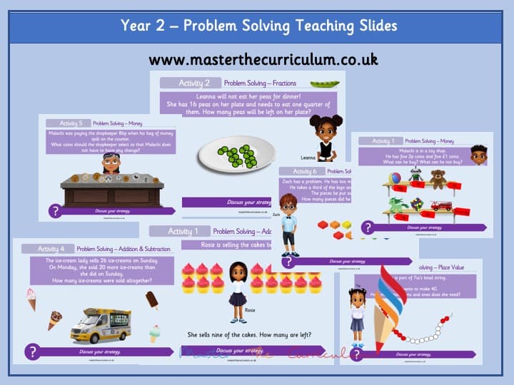Cover of Year 2 Problem Solving Teaching Slides