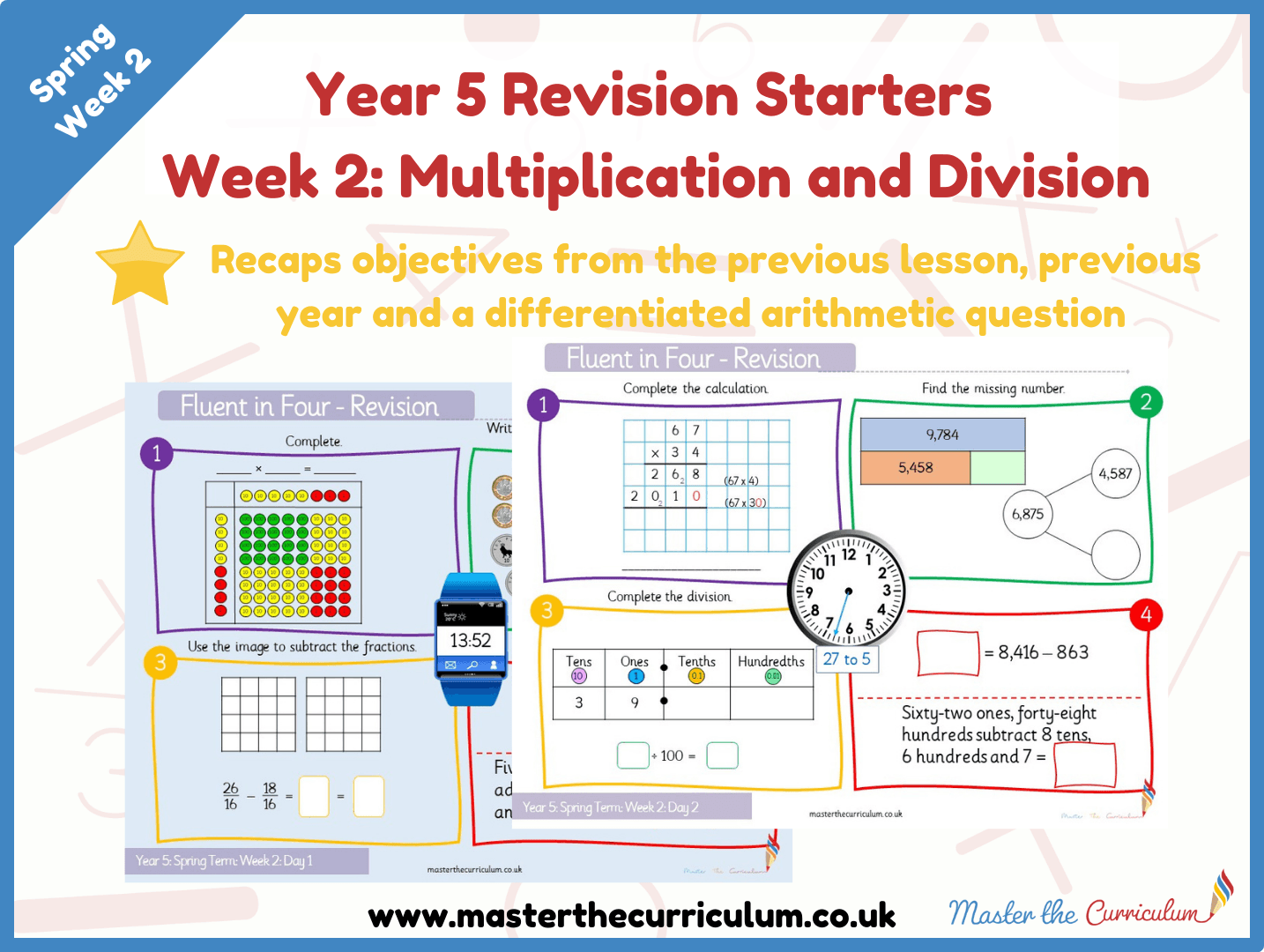 Cover of Year 5 – Spring – Week 2 Multiplication And Division Revision Starters V2.0