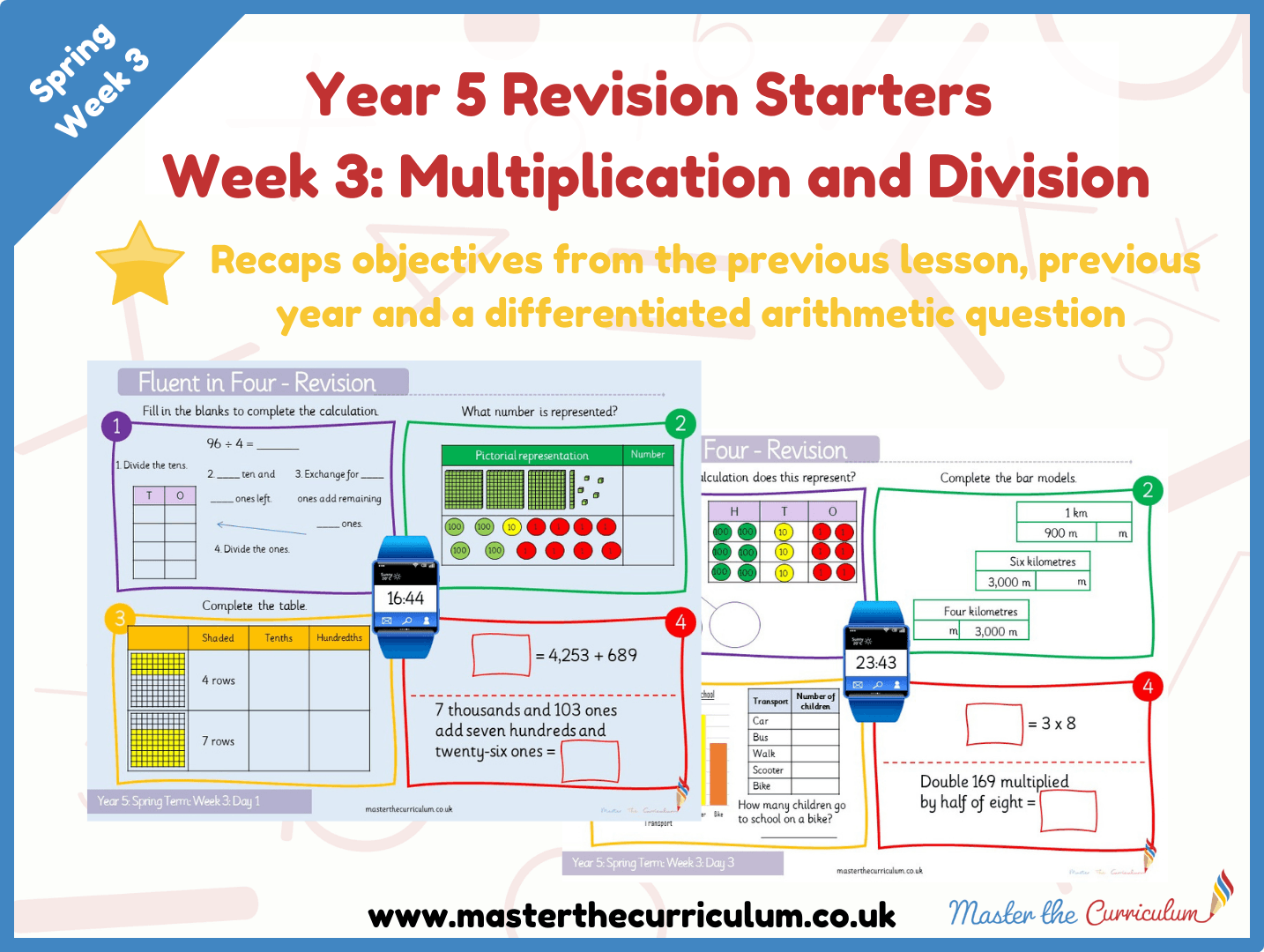 Cover of Year 5 – Spring – Week 3 Multiplication And Division Revision Starters V2.0
