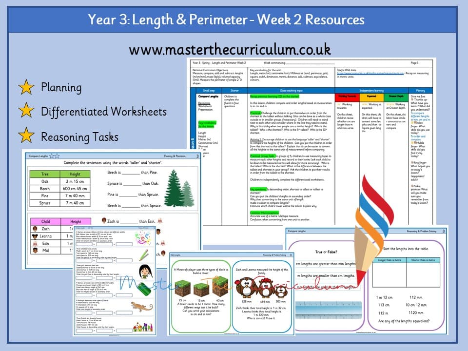 Cover of Year 3 – Spring – Week 2 – Length and Perimeter