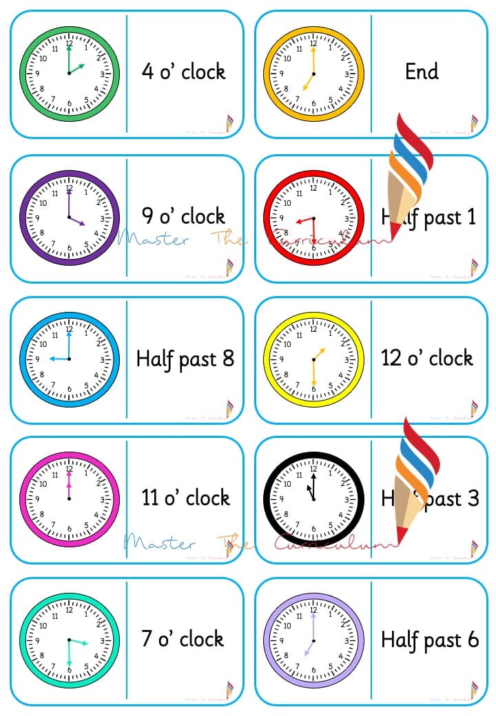 Cover of Year 1 Time Dominoes